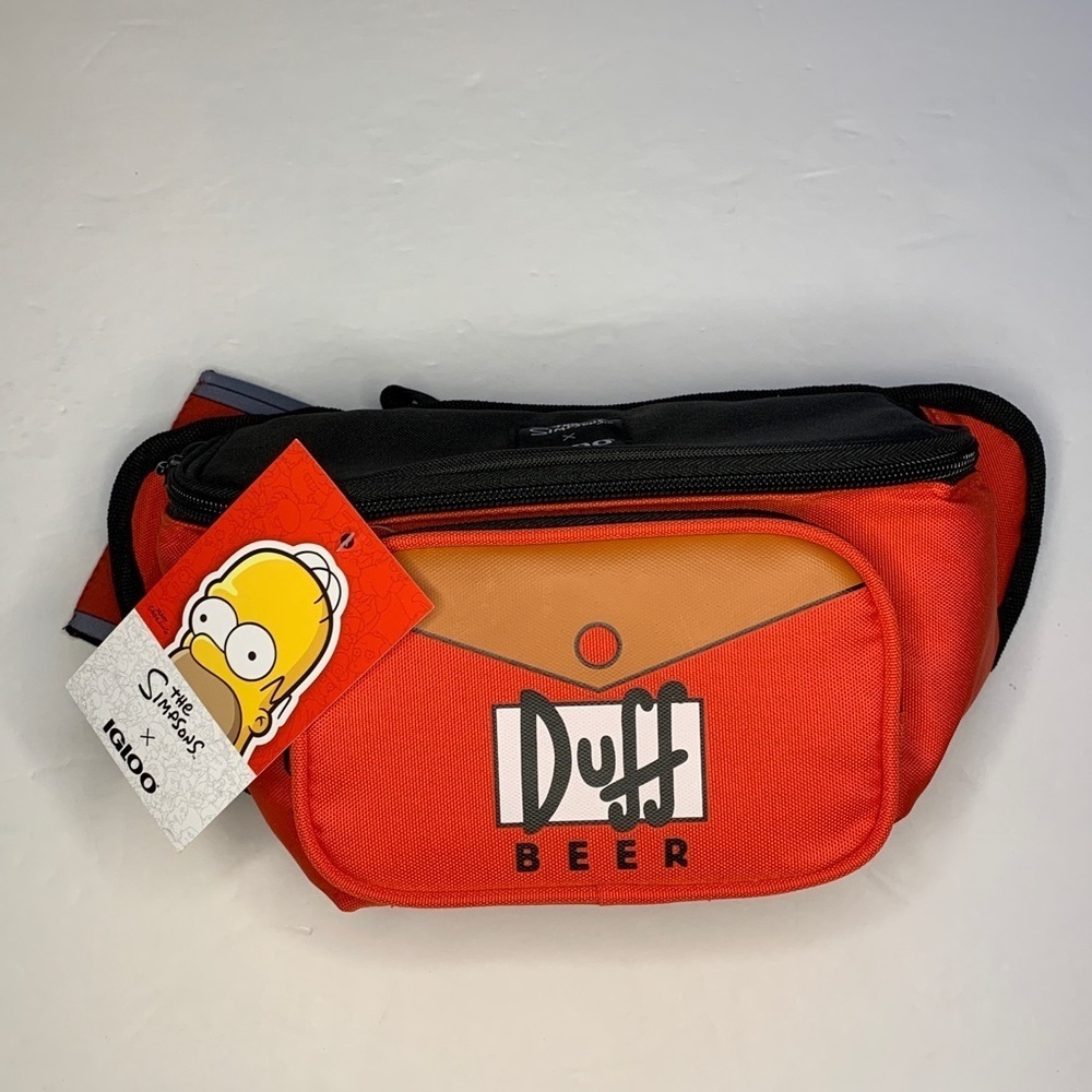 Igloo x The Simpsons 3 Can Cooler Fanny Pack Bag Duff Beer New with tags